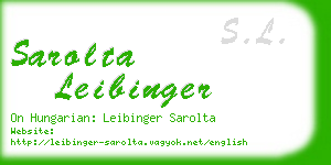 sarolta leibinger business card